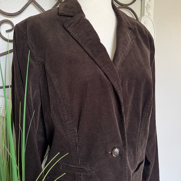 CABI Size XL Brown Corduroy Blazer Jacket with Pockets - Picture 2 of 9